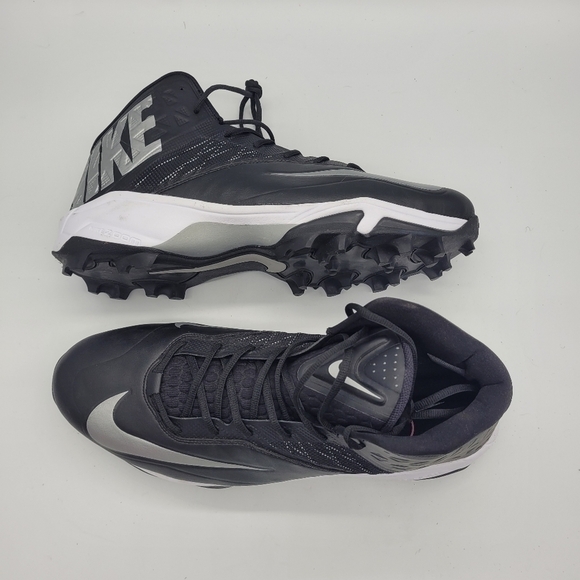 Nike Zoom Code Elite 3/4 TD Football Cleats Black/Silver Men Size 18 Wide - Picture 15 of 15